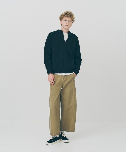 MAISON CLUB(メゾンクラブ)の「【MAISON CLUB】Half Zip Pullover Knit / ハーフジッププルオーバーニット SNF(ニット/セーター・メンズ・ブラック/ブラウン・M/L)」の8枚目の写真
