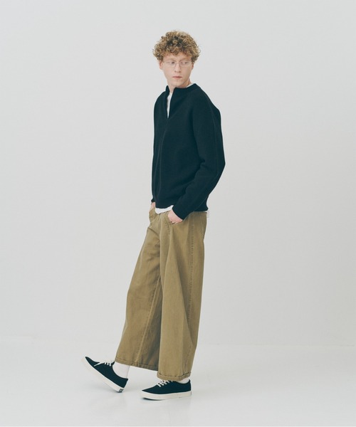 MAISON CLUB(メゾンクラブ)の「【MAISON CLUB】Half Zip Pullover Knit / ハーフジッププルオーバーニット SNF(ニット/セーター・メンズ・ブラック/ブラウン・M/L)」の9枚目の写真