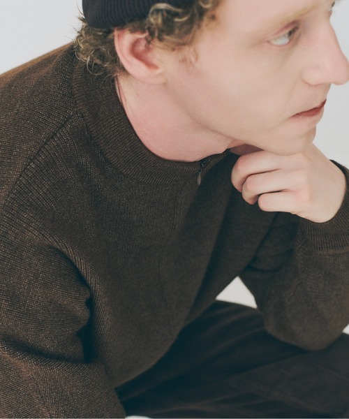 MAISON CLUB(メゾンクラブ)の「【MAISON CLUB】Half Zip Pullover Knit / ハーフジッププルオーバーニット SNF(ニット/セーター・メンズ・ブラック/ブラウン・M/L)」の21枚目の写真