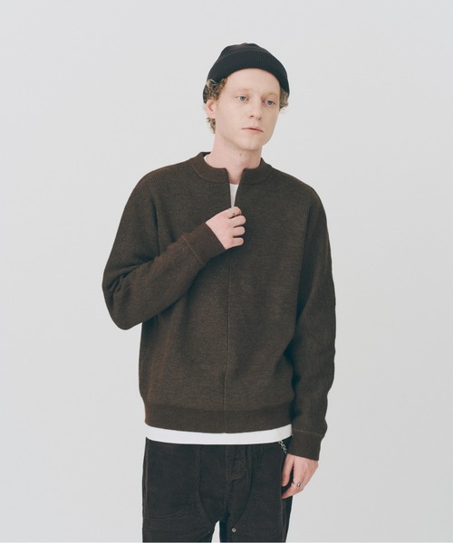 MAISON CLUB(メゾンクラブ)の「【MAISON CLUB】Half Zip Pullover Knit / ハーフジッププルオーバーニット SNF(ニット/セーター・メンズ・ブラック/ブラウン・M/L)」の14枚目の写真