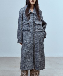 【先行予約】DOUBLE CHEST POKET SHAGGY LONG COAT / ダブルチェストポケットシャギーロングコート