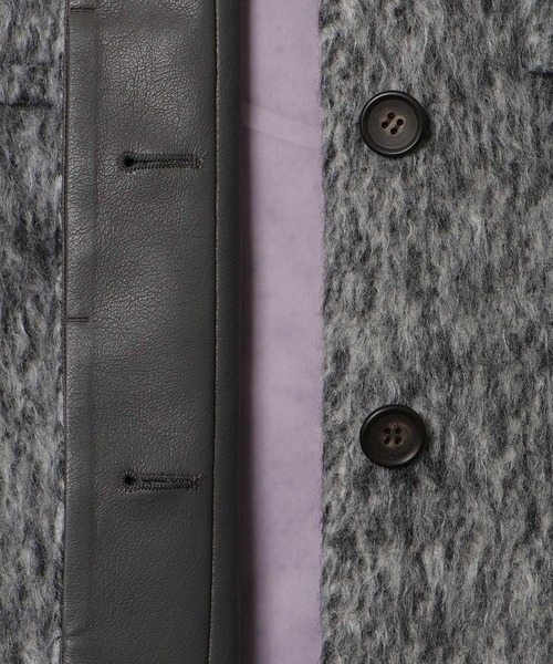 THINGS THAT MATTER(シングス ザット マター)の「【先行予約】DOUBLE CHEST POKET SHAGGY LONG COAT / ダブルチェストポケットシャギーロングコート(ダウンジャケット/コート・レディース・ブラック/グレー・FREE)」の22枚目の写真