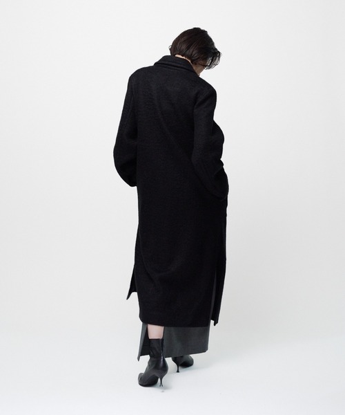 THINGS THAT MATTER(シングス ザット マター)の「【先行予約】DOUBLE CHEST POKET SHAGGY LONG COAT / ダブルチェストポケットシャギーロングコート(ダウンジャケット/コート・レディース・ブラック/グレー・FREE)」の16枚目の写真
