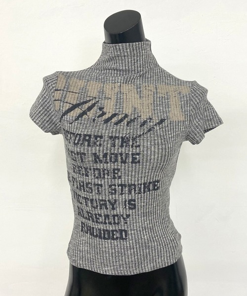non-hedge(ノンヘッジ)の「リブハイネックロゴトップス(Tシャツ/カットソー・レディース・ブラック/ベージュ/イエロー/ピンク・FREE)」の19枚目の写真