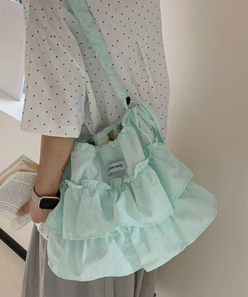 Vipoa（ヴィポア）の「Ruffle tote bag（トートバッグ・レディース・ライトブルー/ミント・FREE）」の21枚目の写真