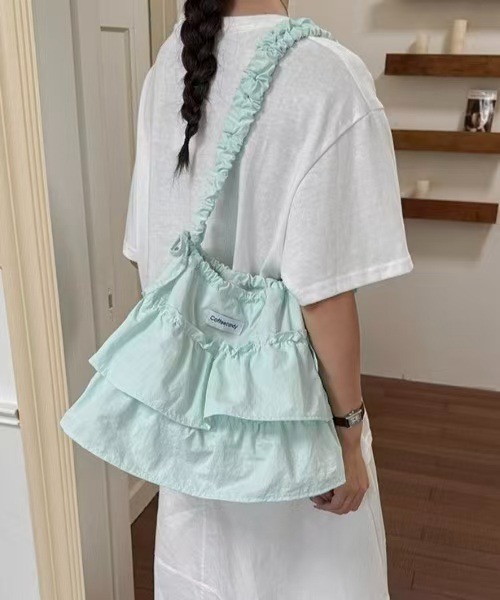 Vipoa（ヴィポア）の「Ruffle tote bag（トートバッグ・レディース・ライトブルー/ミント・FREE）」の19枚目の写真