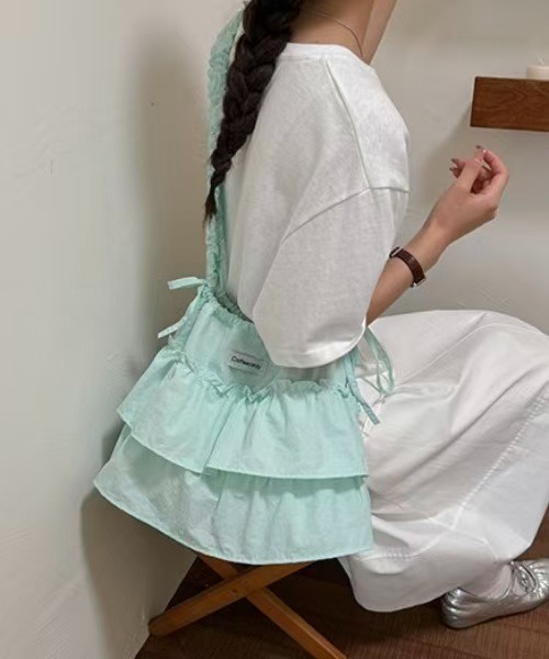 Vipoa（ヴィポア）の「Ruffle tote bag（トートバッグ・レディース・ライトブルー/ミント・FREE）」の18枚目の写真