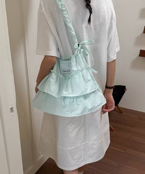 Vipoa（ヴィポア）の「Ruffle tote bag（トートバッグ・レディース・ライトブルー/ミント・FREE）」の20枚目の写真