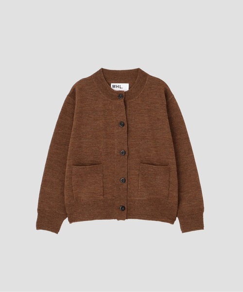 MHL.(エムエイチエル)の「ASH WOOL(カーディガン/ボレロ・レディース・オリーブドラブ/ライトブラウン・2)」の5枚目の写真