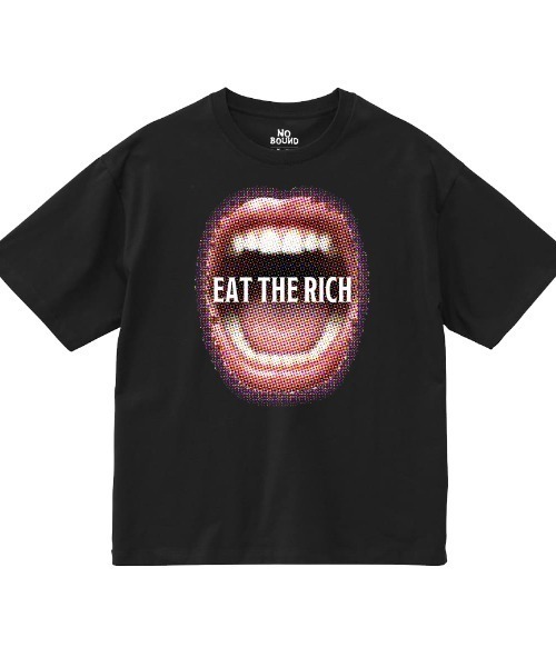 NOBOUND（ノーバウンド）の「NOBOUND（ノーバウンド） 半袖Tシャツ マウスメッセージロゴプリント ビッグシルエット Tシャツ 半袖 トップス カットソー ストリート カジュアル レディース ユニセックス（Tシャツ/カットソー・レディース・ホワイト/ブラック/パープル/アイボリー・S）」の4枚目の写真