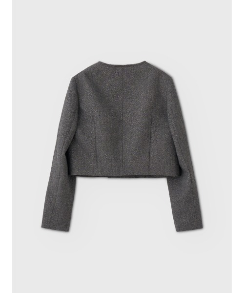 EIMY ISTOIRE(エイミーイストワール)の「CHELSEA JACKET(ノーカラージャケット・レディース・チャコールグレー/チェック・38/36)」の13枚目の写真