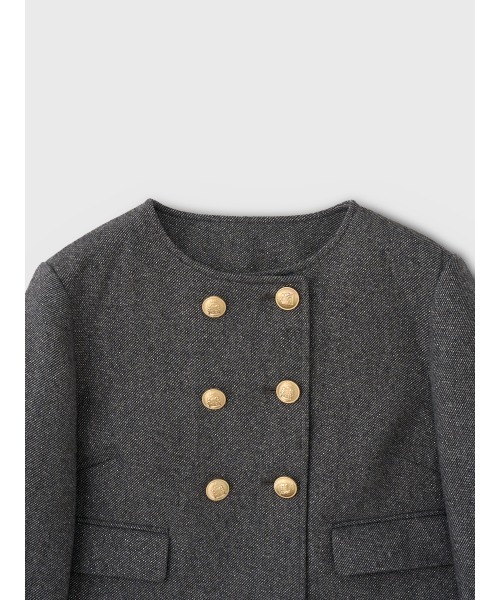 EIMY ISTOIRE(エイミーイストワール)の「CHELSEA JACKET(ノーカラージャケット・レディース・チャコールグレー/チェック・38/36)」の14枚目の写真