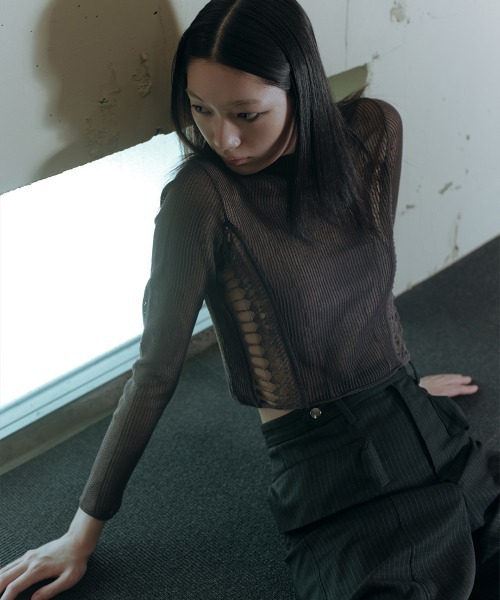 TELOPLAN(テーロプラン)の「【TELOPLAN】26AW新作 Arlo Top / アーロトップ(Tシャツ/カットソー・レディース・BLACK/GRAY/LT.Blue・ONE SIZE)」の3枚目の写真