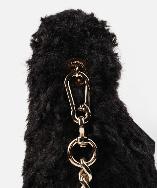 STEVE MADDEN(スティーブマデン)の「ファーラウンドバッグ/S.MADDEN BFLUFFY-XA(ハンドバッグ・レディース・ブラック×ゴールド/レオパード・F)」の11枚目の写真