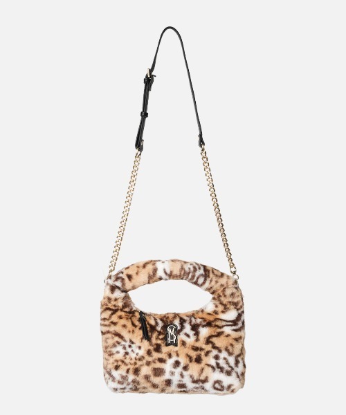 STEVE MADDEN(スティーブマデン)の「ファーラウンドバッグ/S.MADDEN BFLUFFY-XA(ハンドバッグ・レディース・ブラック×ゴールド/レオパード・F)」の16枚目の写真