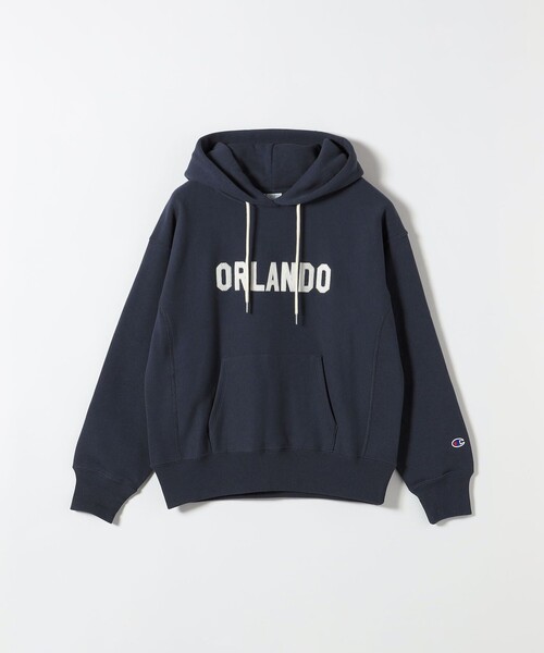 Champion(チャンピオン)の「Champion:〈洗濯機可能〉リバースウィーブ(R) 裏起毛 フーディー パーカー(パーカー・レディース・ネイビー/ブラウン/ライトグレー・ONE SIZE)」の3枚目の写真