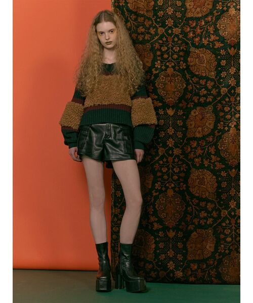 MURUA(ムルーア)の「【20th Anniversary Iconic Items】フェイクファーコンビニット(ニット/セーター・レディース・ブラック/グリーン/ホワイト・FREE)」の19枚目の写真