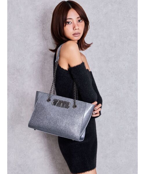 GYDA（ジェイダ）の「GYDADYGプレートGLITTER BAG（トートバッグ・レディース・レッド/シルバー/ブラック・FREE）」の19枚目の写真