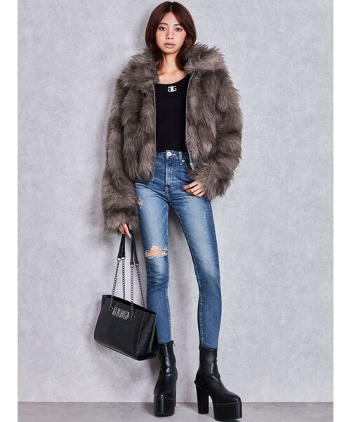 GYDA（ジェイダ）の「GYDADYGプレートGLITTER BAG（トートバッグ・レディース・レッド/シルバー/ブラック・FREE）」の15枚目の写真