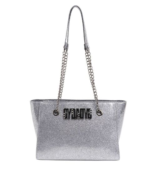 GYDA（ジェイダ）の「GYDADYGプレートGLITTER BAG（トートバッグ・レディース・レッド/シルバー/ブラック・FREE）」の4枚目の写真