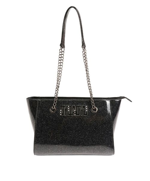GYDA（ジェイダ）の「GYDADYGプレートGLITTER BAG（トートバッグ・レディース・レッド/シルバー/ブラック・FREE）」の5枚目の写真