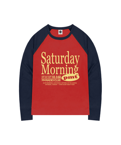 PRIMATE(プライメイト)の「DIAL オーバーサイズ ビビッド ラグラン ロングスリーブ 4色展開(Tシャツ/カットソー・レディース・ネイビー/レッド/ピンク/イエロー・1/2)」の4枚目の写真