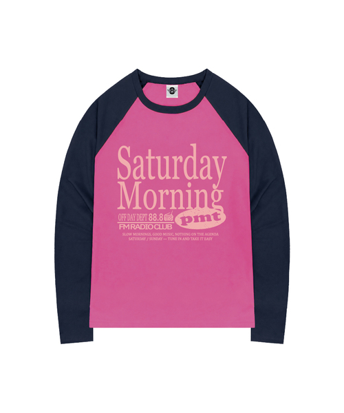 PRIMATE(プライメイト)の「DIAL オーバーサイズ ビビッド ラグラン ロングスリーブ 4色展開(Tシャツ/カットソー・レディース・ネイビー/レッド/ピンク/イエロー・1/2)」の3枚目の写真