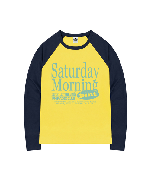 PRIMATE(プライメイト)の「DIAL オーバーサイズ ビビッド ラグラン ロングスリーブ 4色展開(Tシャツ/カットソー・レディース・ネイビー/レッド/ピンク/イエロー・1/2)」の2枚目の写真