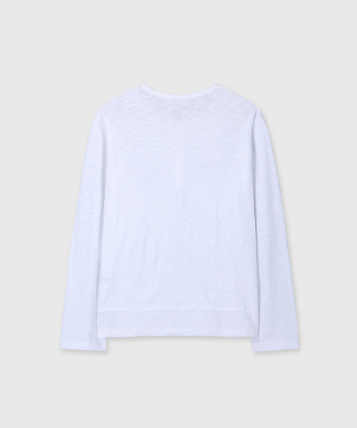 DIVEIN（ダイブイン）の「[DIVEIN X PINOKI] スラブヘンリーネック長袖（ホワイト）（Tシャツ/カットソー・メンズ・その他・0/1/2）」の3枚目の写真