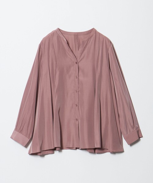 A DAY IN THE LIFE UNITED ARROWS(アデイインザライフユナイテッドアローズ)の「フレア キーネックシャツ <A DAY IN THE LIFE>(シャツ/ブラウス・レディース・オフホワイト/ライトピンク/ブラック・FREE)」の1枚目の写真