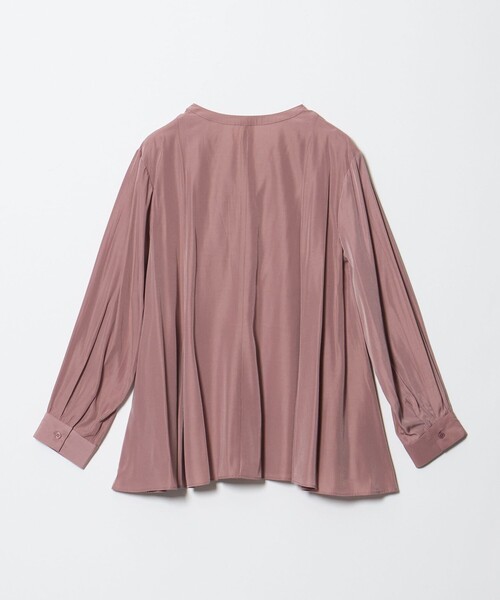 A DAY IN THE LIFE UNITED ARROWS(アデイインザライフユナイテッドアローズ)の「フレア キーネックシャツ <A DAY IN THE LIFE>(シャツ/ブラウス・レディース・オフホワイト/ライトピンク/ブラック・FREE)」の4枚目の写真
