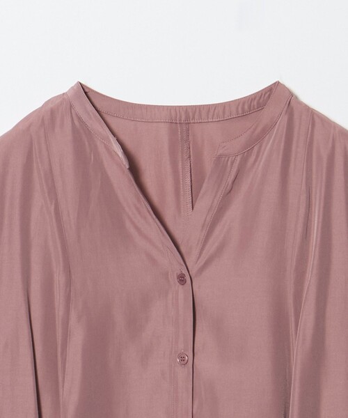 A DAY IN THE LIFE UNITED ARROWS(アデイインザライフユナイテッドアローズ)の「フレア キーネックシャツ <A DAY IN THE LIFE>(シャツ/ブラウス・レディース・オフホワイト/ライトピンク/ブラック・FREE)」の5枚目の写真