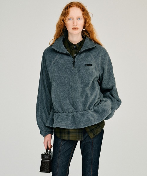 PRANK PROJECT(プランクプロジェクト)の「【2026Winter Pre-Order】フリースペプラムトップ / Fleece Peplum Top(その他アウター・レディース・アイボリー/グレー/ネイビー・FREE)」の3枚目の写真