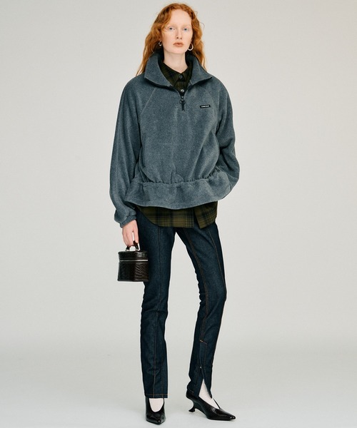 PRANK PROJECT(プランクプロジェクト)の「【2026Winter Pre-Order】フリースペプラムトップ / Fleece Peplum Top(その他アウター・レディース・アイボリー/グレー/ネイビー・FREE)」の7枚目の写真