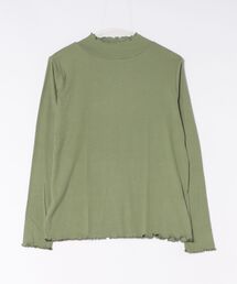 【C-FORT POINT/フォートポイント】【アルガンオイル加工によりしっとりとなめらかな肌触りが魅力】しっとりリブハイネックロンT メロウ仕上げハイネック シンプル 上品 重ね着 レイヤード