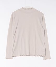 【C-FORT POINT/フォートポイント】【アルガンオイル加工によりしっとりとなめらかな肌触りが魅力】しっとりリブハイネックロンT メロウ仕上げハイネック シンプル 上品 重ね着 レイヤード