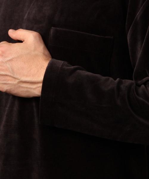 BEAUTY&YOUTH UNITED ARROWS(ビューティーアンドユースユナイテッドアローズ)の「BY ∴ ベロア ワイドフォルム カットソー◆(Tシャツ/カットソー・メンズ・ダークグレー/ダークブラウン/パープル・SMALL/MEDIUM/LARGE/X-LARGE)」の19枚目の写真