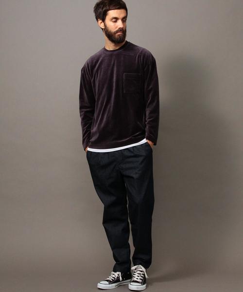 BEAUTY&YOUTH UNITED ARROWS(ビューティーアンドユースユナイテッドアローズ)の「BY ∴ ベロア ワイドフォルム カットソー◆(Tシャツ/カットソー・メンズ・ダークグレー/ダークブラウン/パープル・SMALL/MEDIUM/LARGE/X-LARGE)」の8枚目の写真