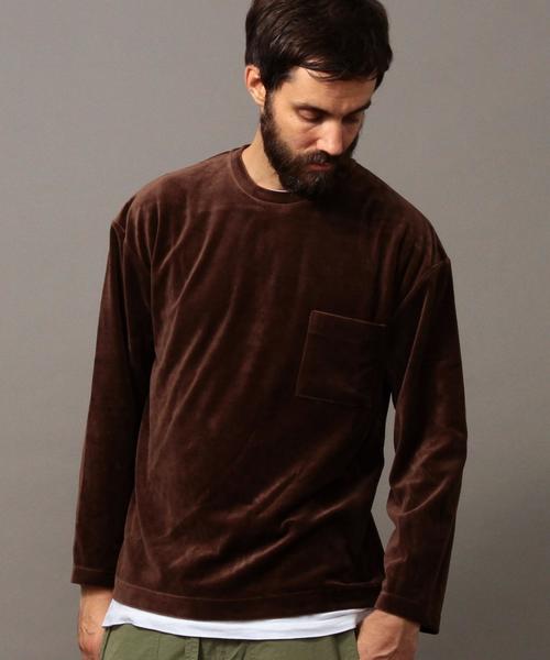 BEAUTY&YOUTH UNITED ARROWS(ビューティーアンドユースユナイテッドアローズ)の「BY ∴ ベロア ワイドフォルム カットソー◆(Tシャツ/カットソー・メンズ・ダークグレー/ダークブラウン/パープル・SMALL/MEDIUM/LARGE/X-LARGE)」の10枚目の写真