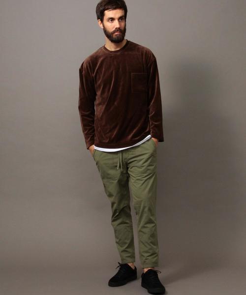 BEAUTY&YOUTH UNITED ARROWS(ビューティーアンドユースユナイテッドアローズ)の「BY ∴ ベロア ワイドフォルム カットソー◆(Tシャツ/カットソー・メンズ・ダークグレー/ダークブラウン/パープル・SMALL/MEDIUM/LARGE/X-LARGE)」の4枚目の写真