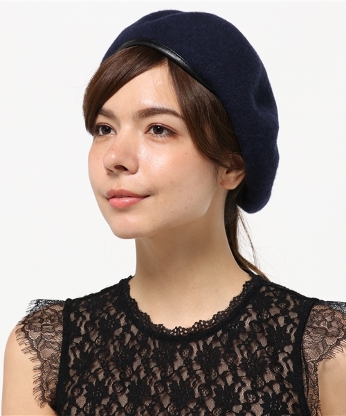 MOUSSY（マウジー）の「BASQUE BERET（キャップ・レディース・ブラック/ホワイト/ネイビー/グレー/ライトベージュ・FREE）」の5枚目の写真