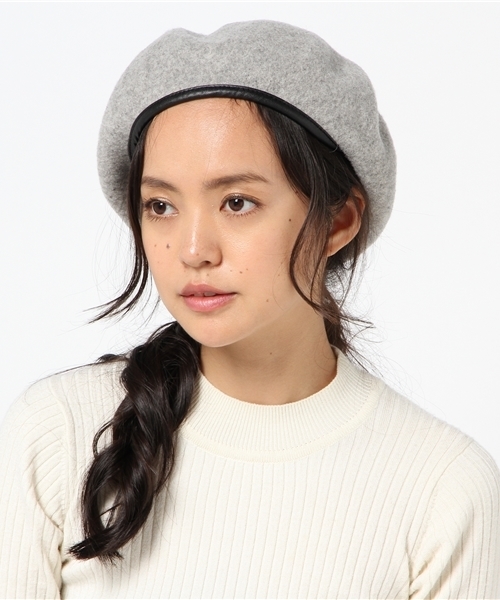 MOUSSY（マウジー）の「BASQUE BERET（キャップ・レディース・ブラック/ホワイト/ネイビー/グレー/ライトベージュ・FREE）」の3枚目の写真