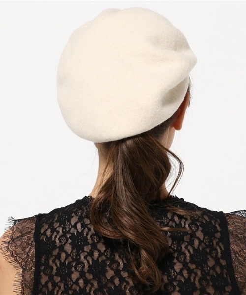 MOUSSY（マウジー）の「BASQUE BERET（キャップ・レディース・ブラック/ホワイト/ネイビー/グレー/ライトベージュ・FREE）」の7枚目の写真