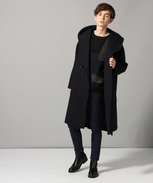 HARE(ハレ)の「ブロッキングニットプルオーバー(HARE)(ニット/セーター・メンズ・ブラック/オフホワイト/ボルドー・MEDIUM/SMALL/LARGE)」の5枚目の写真