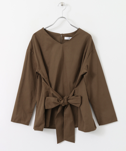 URBAN RESEARCH Sonny Label（アーバンリサーチサニーレーベル）の「Sonny Label ウエストリボンブラウス（シャツ/ブラウス・レディース・ネイビー/ボルドー/ブラウン・FREE）」の19枚目の写真