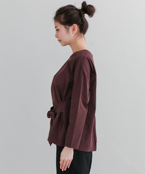 URBAN RESEARCH Sonny Label（アーバンリサーチサニーレーベル）の「Sonny Label ウエストリボンブラウス（シャツ/ブラウス・レディース・ネイビー/ボルドー/ブラウン・FREE）」の17枚目の写真