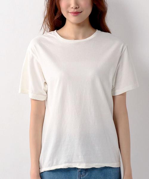 UNITED ARROWS（ユナイテッドアローズ）の「＜Hanes（ヘインズ）＞ クルーネック Tシャツ ◆（Tシャツ/カットソー・レディース・ホワイト/ブラック/ライトピンク/オリーブ・MEDIUM）」の6枚目の写真