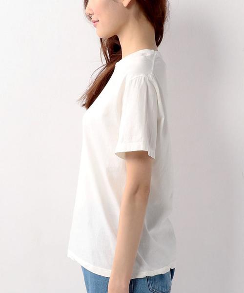 UNITED ARROWS（ユナイテッドアローズ）の「＜Hanes（ヘインズ）＞ クルーネック Tシャツ ◆（Tシャツ/カットソー・レディース・ホワイト/ブラック/ライトピンク/オリーブ・MEDIUM）」の7枚目の写真