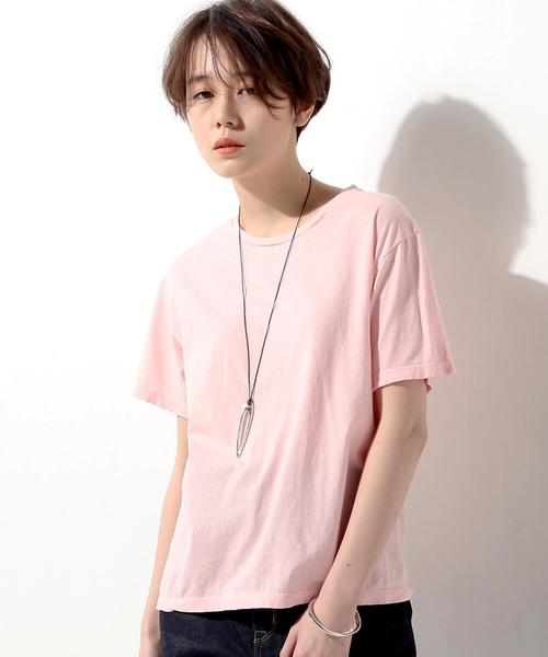 UNITED ARROWS（ユナイテッドアローズ）の「＜Hanes（ヘインズ）＞ クルーネック Tシャツ ◆（Tシャツ/カットソー・レディース・ホワイト/ブラック/ライトピンク/オリーブ・MEDIUM）」の21枚目の写真
