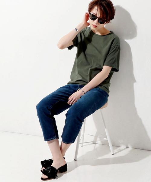 UNITED ARROWS（ユナイテッドアローズ）の「＜Hanes（ヘインズ）＞ クルーネック Tシャツ ◆（Tシャツ/カットソー・レディース・ホワイト/ブラック/ライトピンク/オリーブ・MEDIUM）」の20枚目の写真